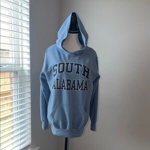 unisex vintage South Alabama blue MV SPORT hooded sweatshirt with pocket